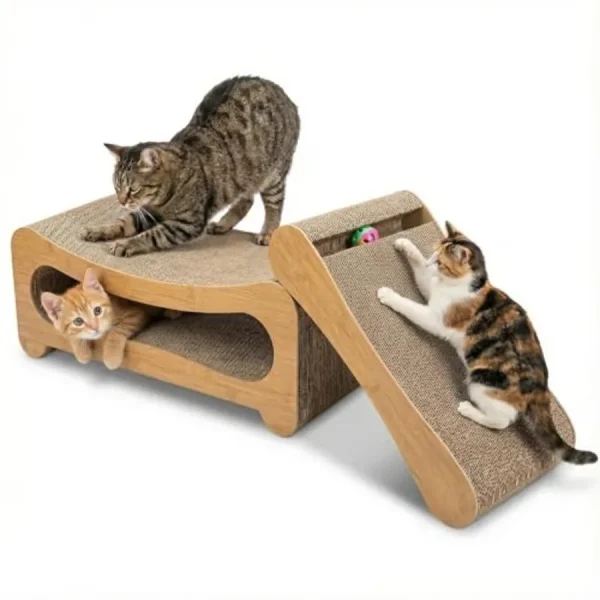 2 in 1 Cat Scratcher with Ball Toy